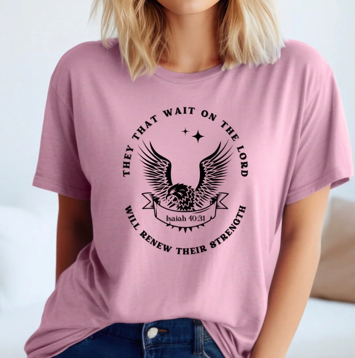 Isaiah 40:31 Eagle Tee — Christian Faith Graphic T-Shirt