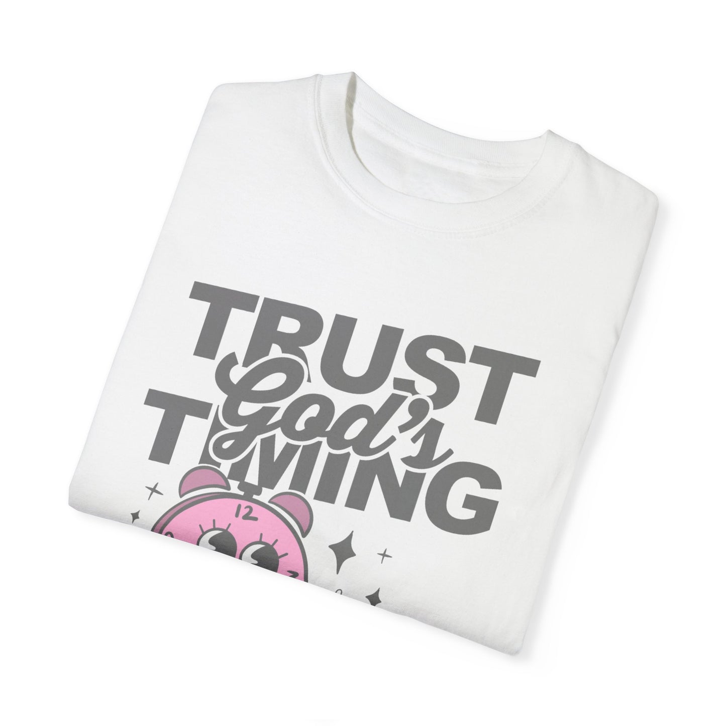 Trust God's Timing T-Shirt - Inspirational Clock Design 2 Peter 3:9