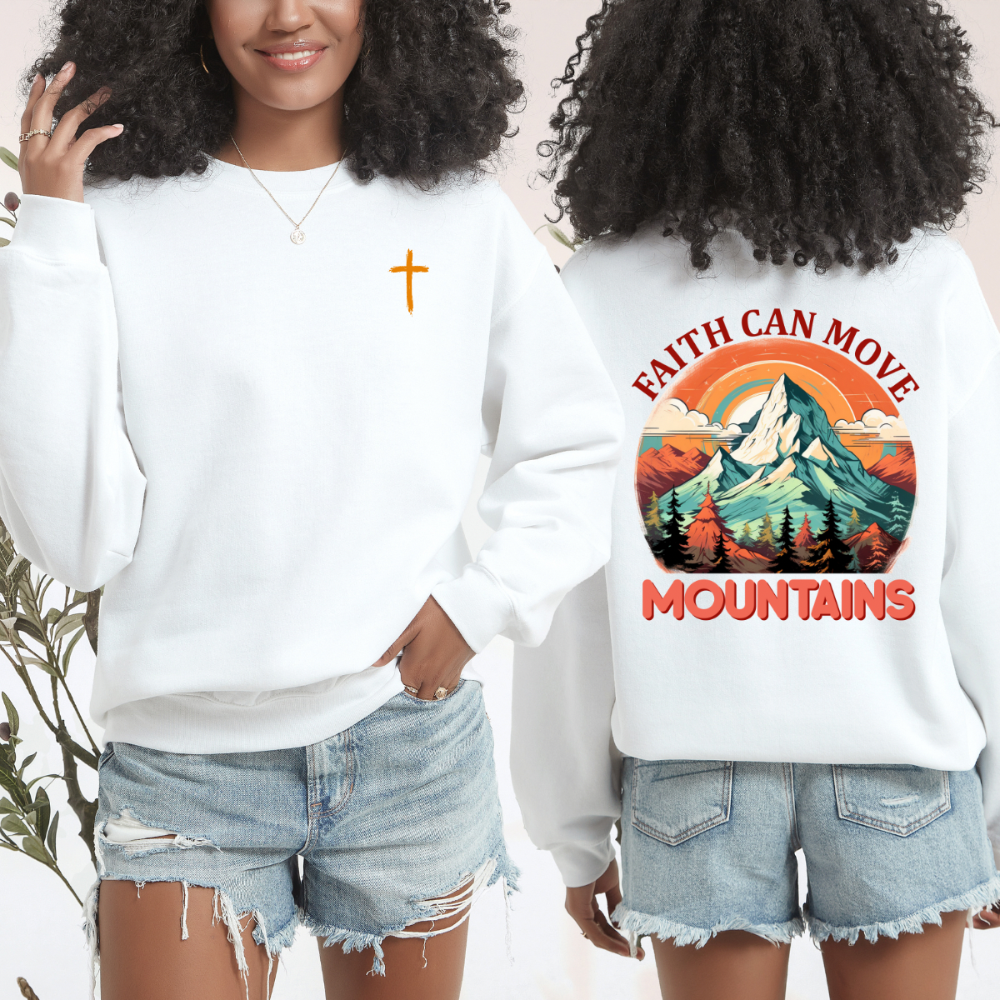Faith Can Move Mountains Crewneck Sweatshirt