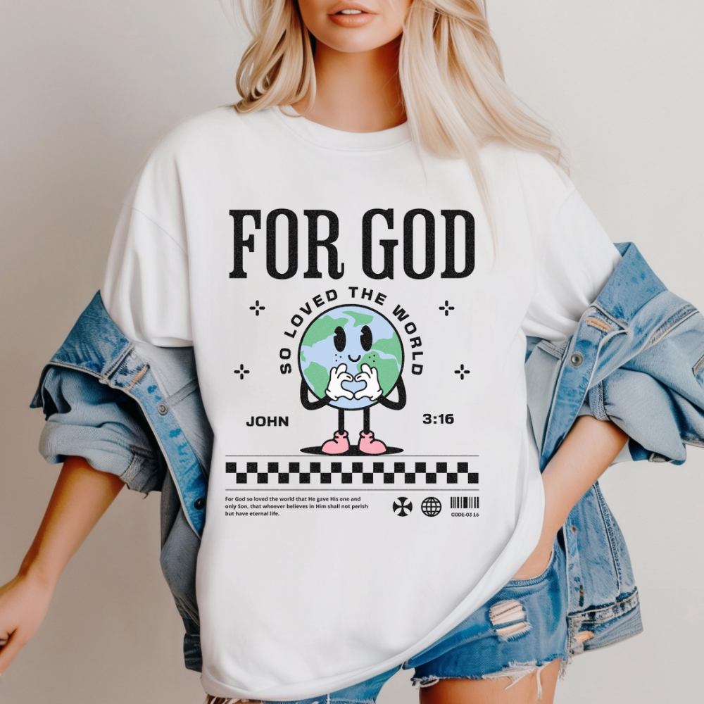 'For God So Loved the World' Christian Tee
