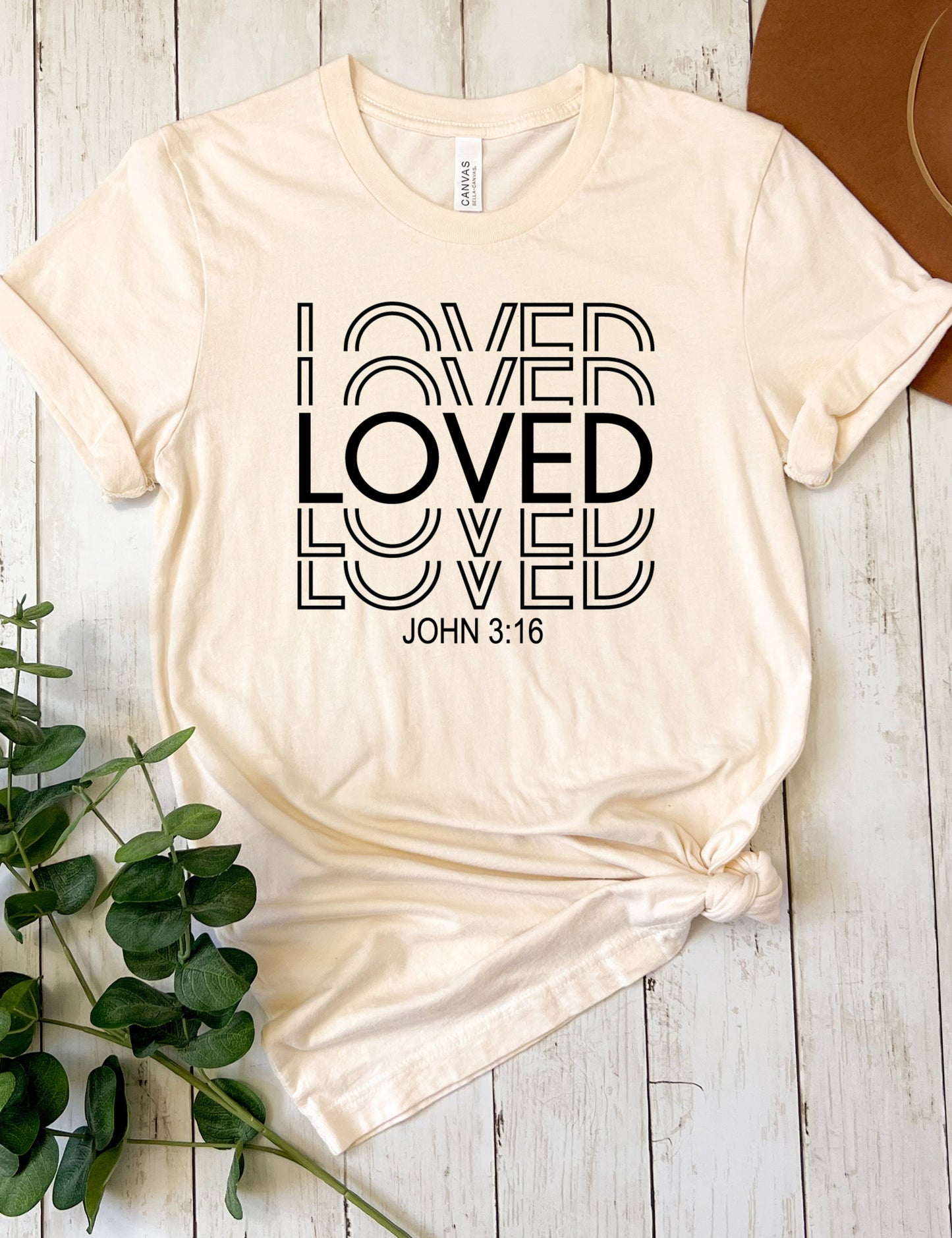 Loved John 3:16 Tee Christian T-shirt Bible Verse T-Shirt