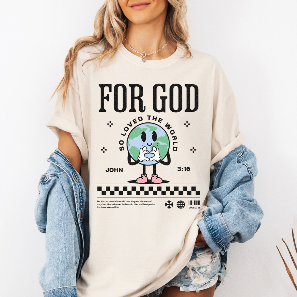 'For God So Loved the World' Christian Tee