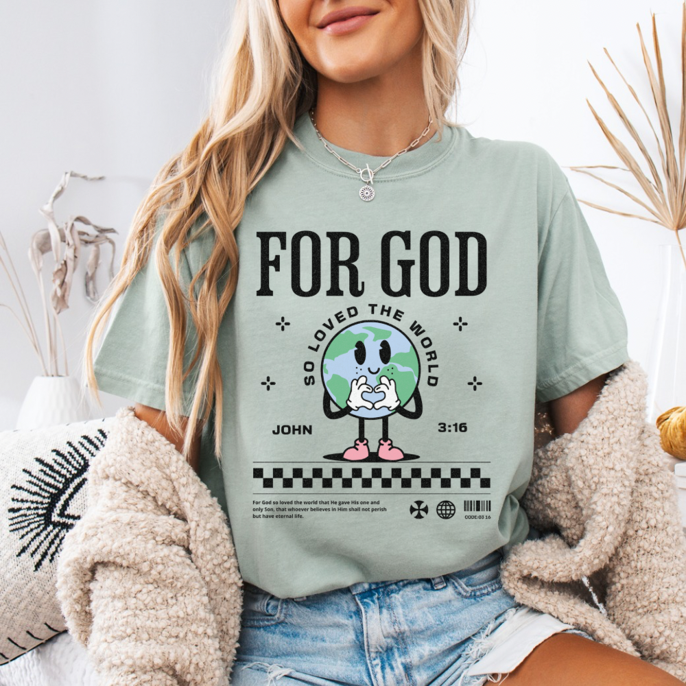 'For God So Loved the World' Christian Tee