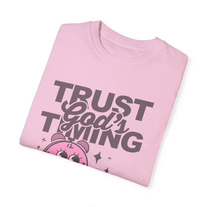 Trust God's Timing T-Shirt - Inspirational Clock Design 2 Peter 3:9