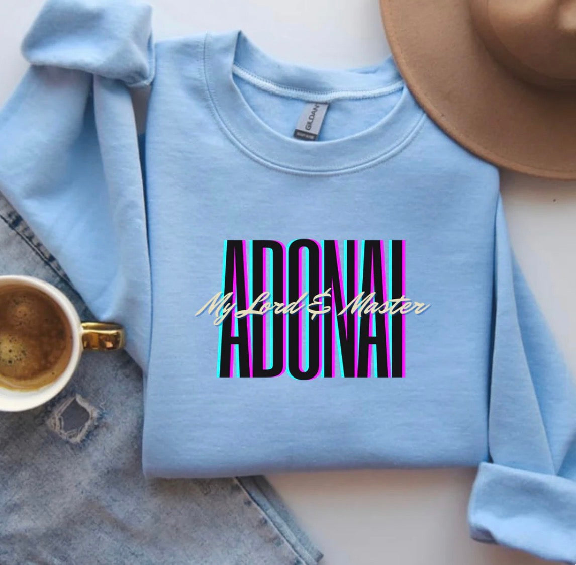 Adonai My Lord and Master Crew Neck Sweatshirt