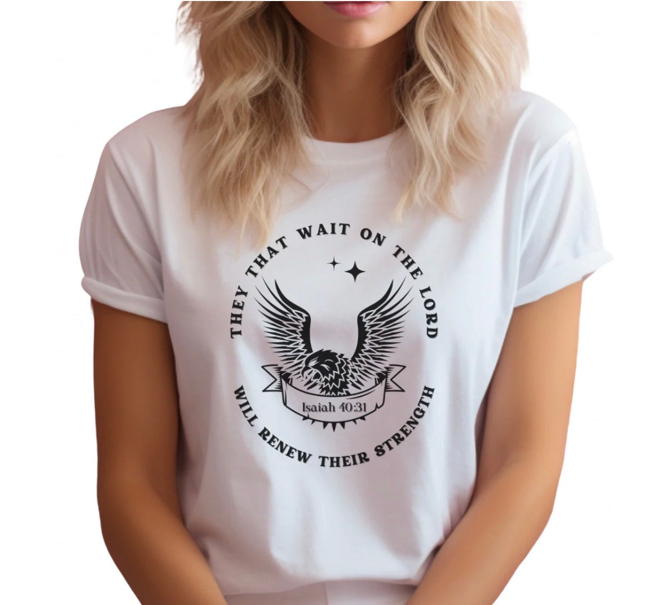 Isaiah 40:31 Eagle Tee — Christian Faith Graphic T-Shirt