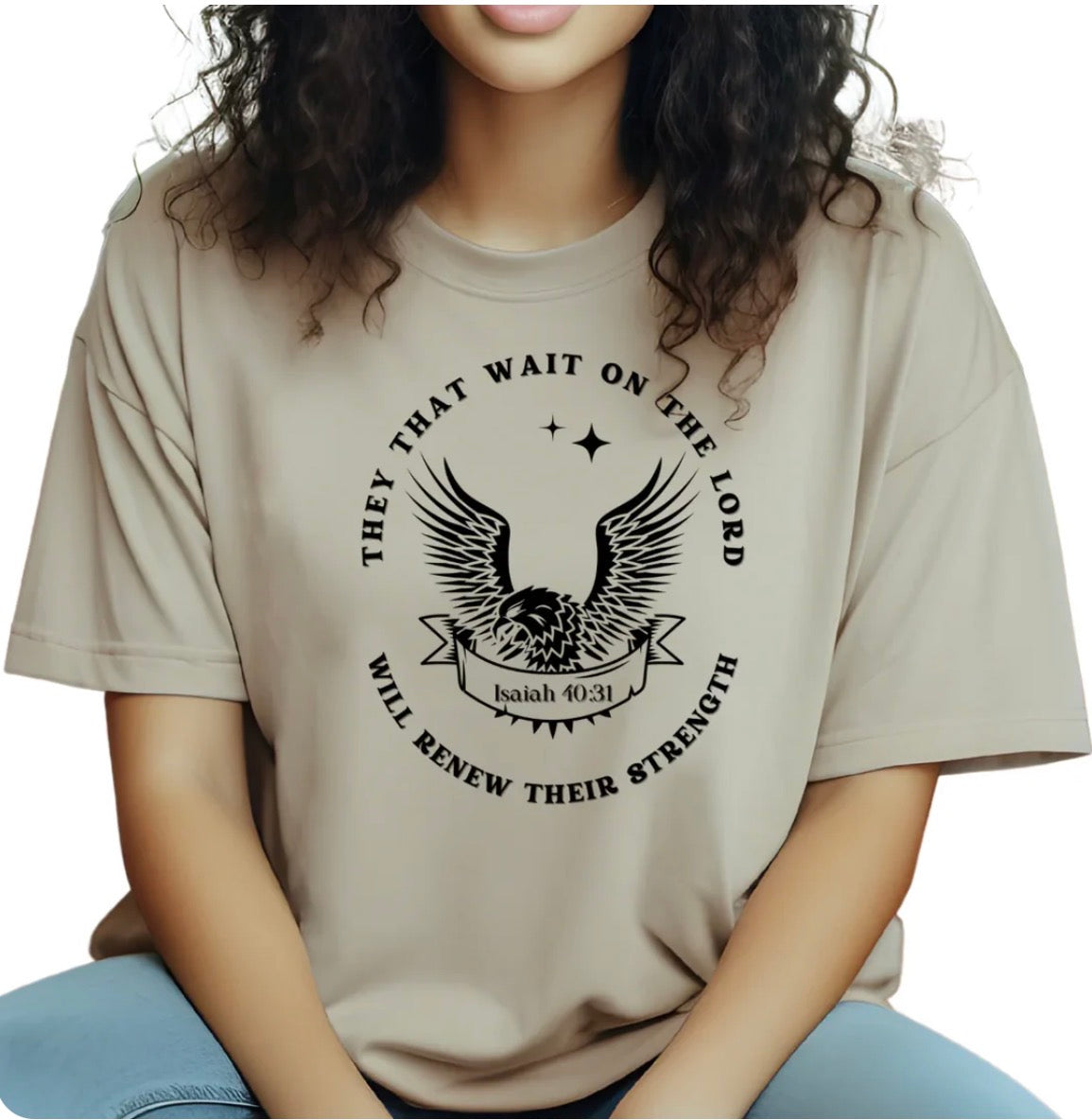Isaiah 40:31 Eagle Tee — Christian Faith Graphic T-Shirt