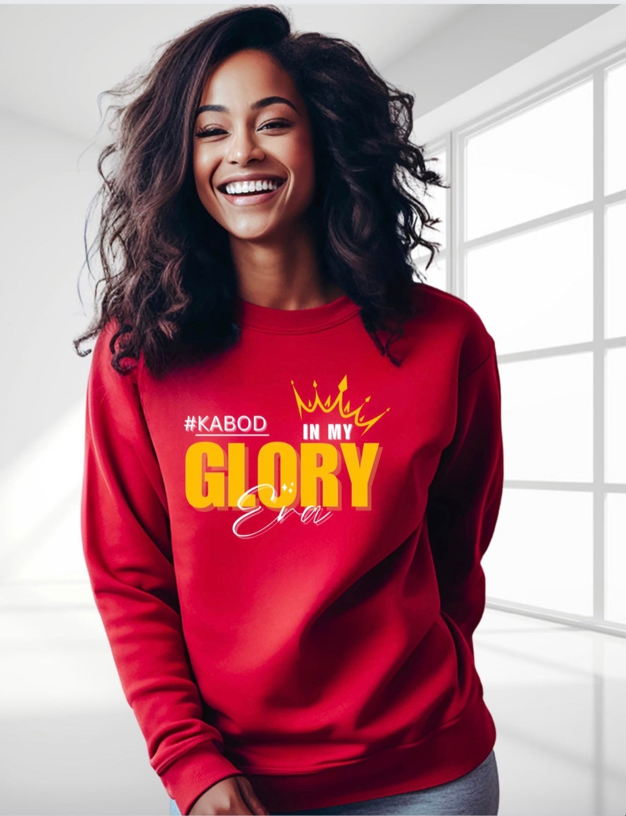 Glory Crown Sweatshirt — Inspirational Gold Graphic Crewneck