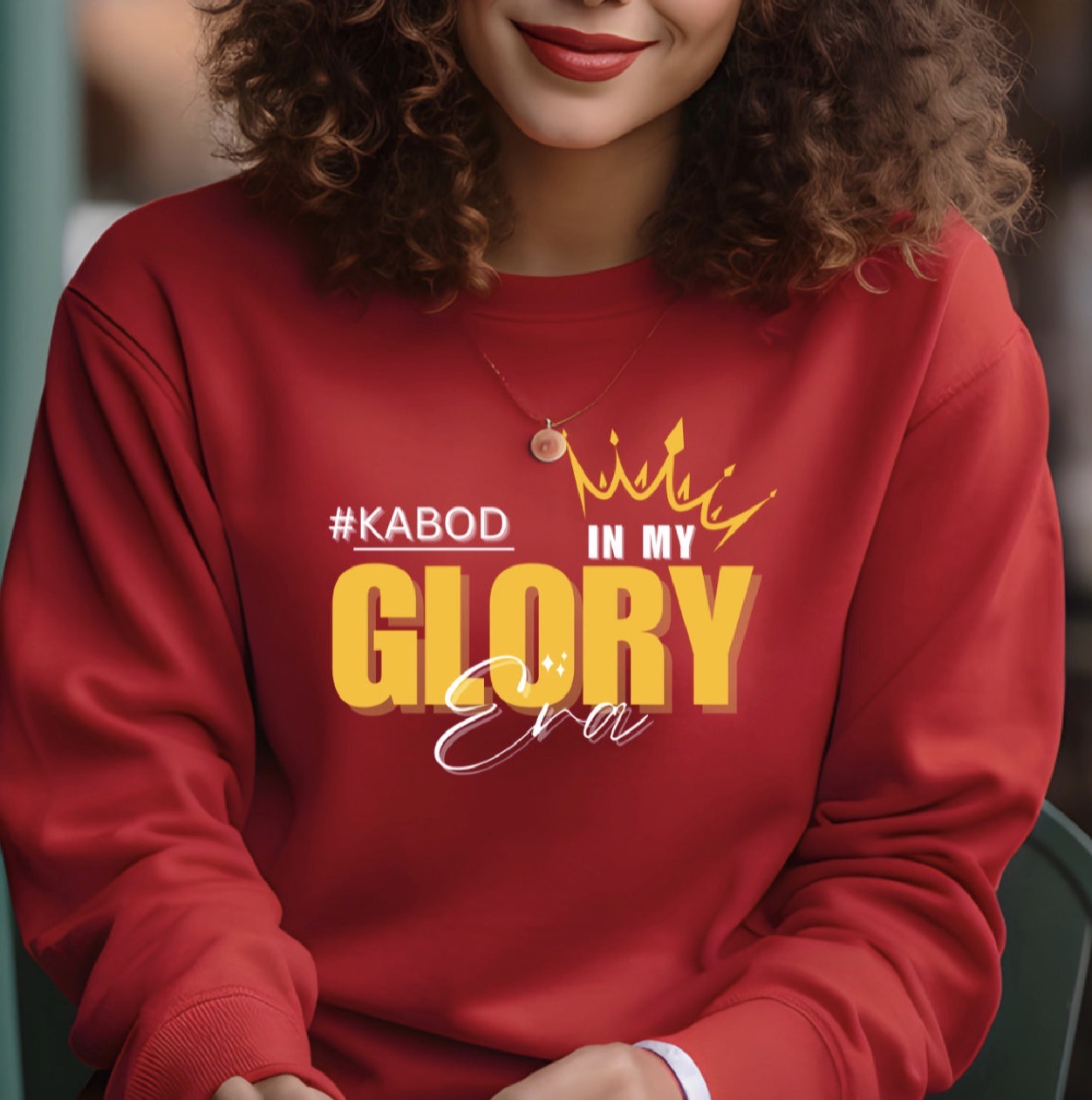 Glory Crown Sweatshirt — Inspirational Gold Graphic Crewneck