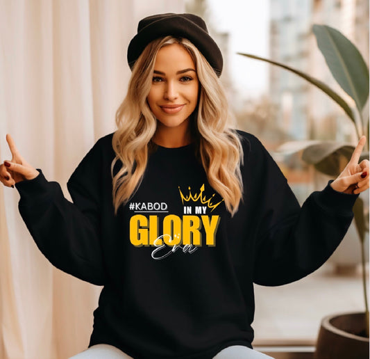 Glory Crown Sweatshirt — Inspirational Gold Graphic Crewneck