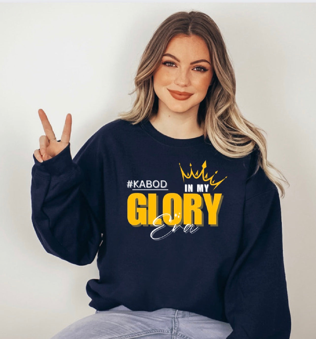 Glory Crown Sweatshirt — Inspirational Gold Graphic Crewneck