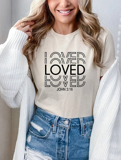 Loved John 3:16 T-Shirt — Christian Inspirational Faith Tee