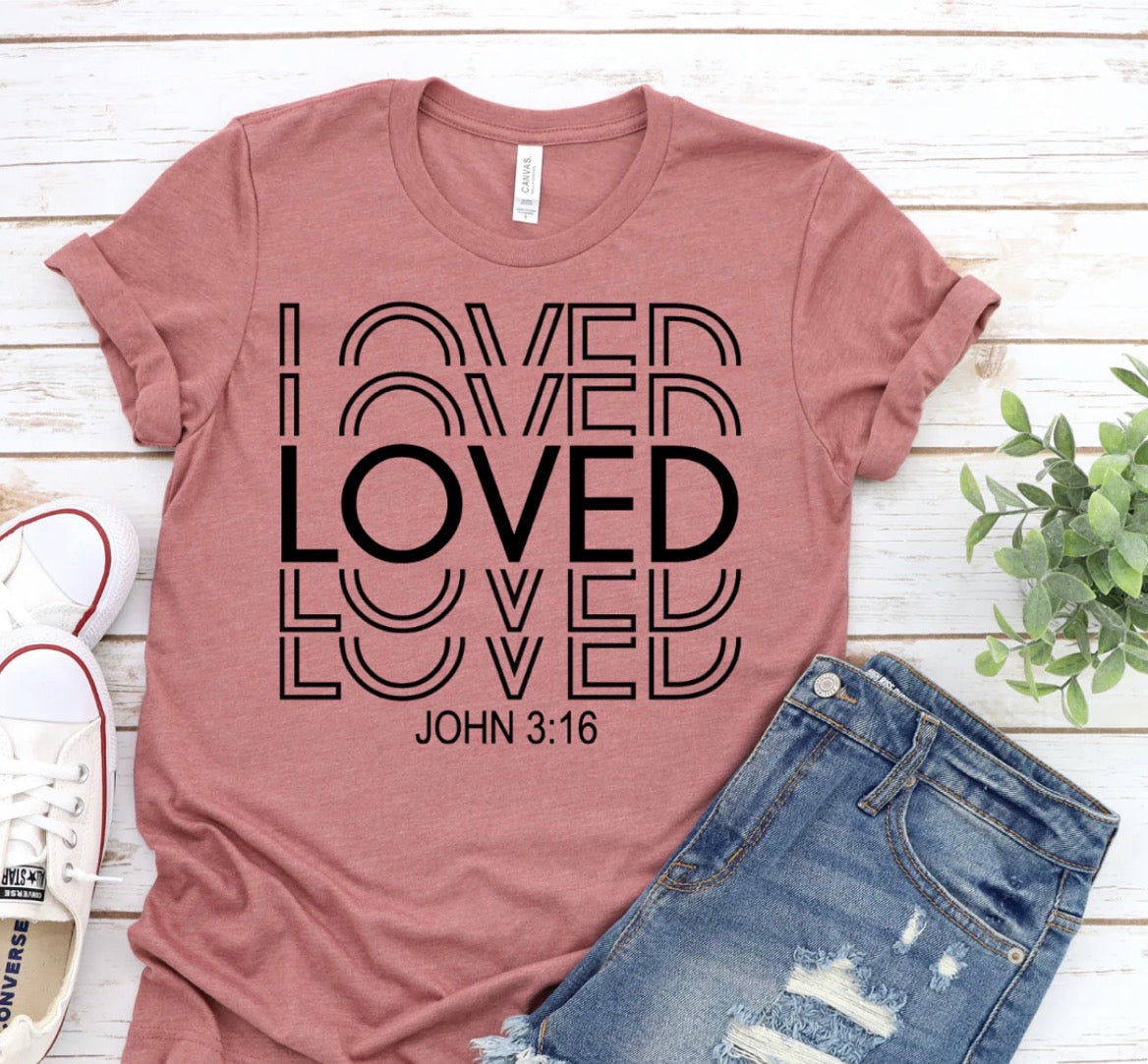 Loved John 3:16 T-Shirt — Christian Inspirational Faith Tee
