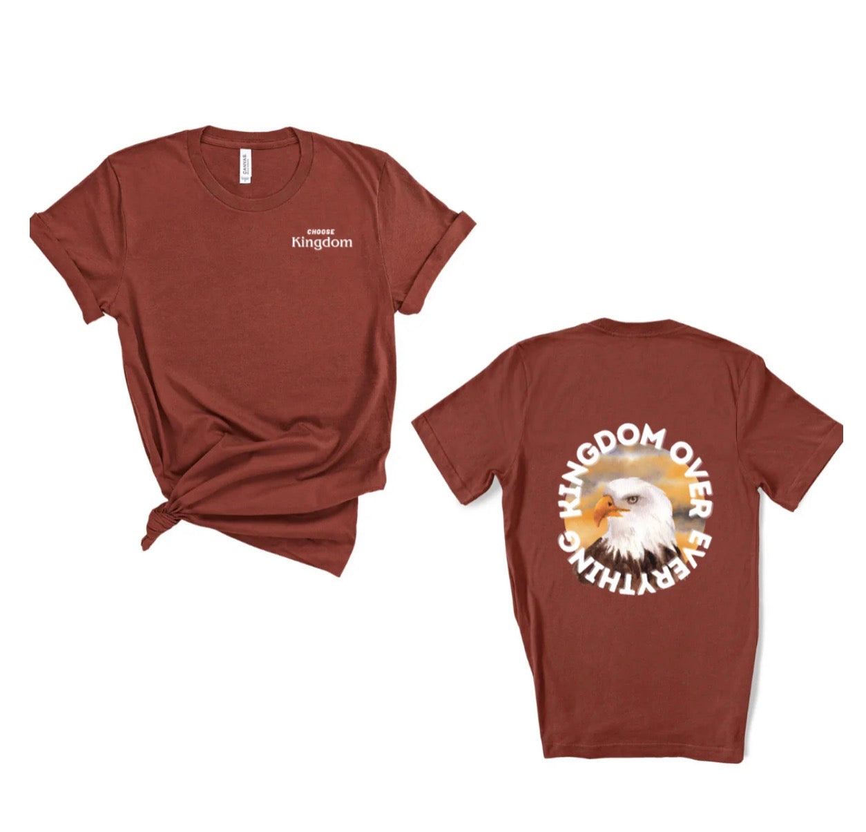Kingdom Over Everything Eagle Tee — "Choose Kingdom" Christian Patriot T-Shirt