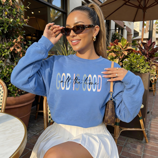God Is the Good Sweatshirt — Inspirational Christian Crewneck