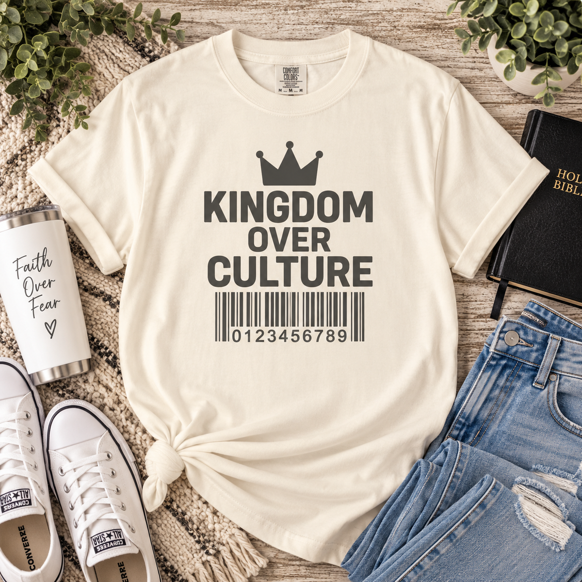 Kingdom Over Culture Unisex Barcode T-Shirt
