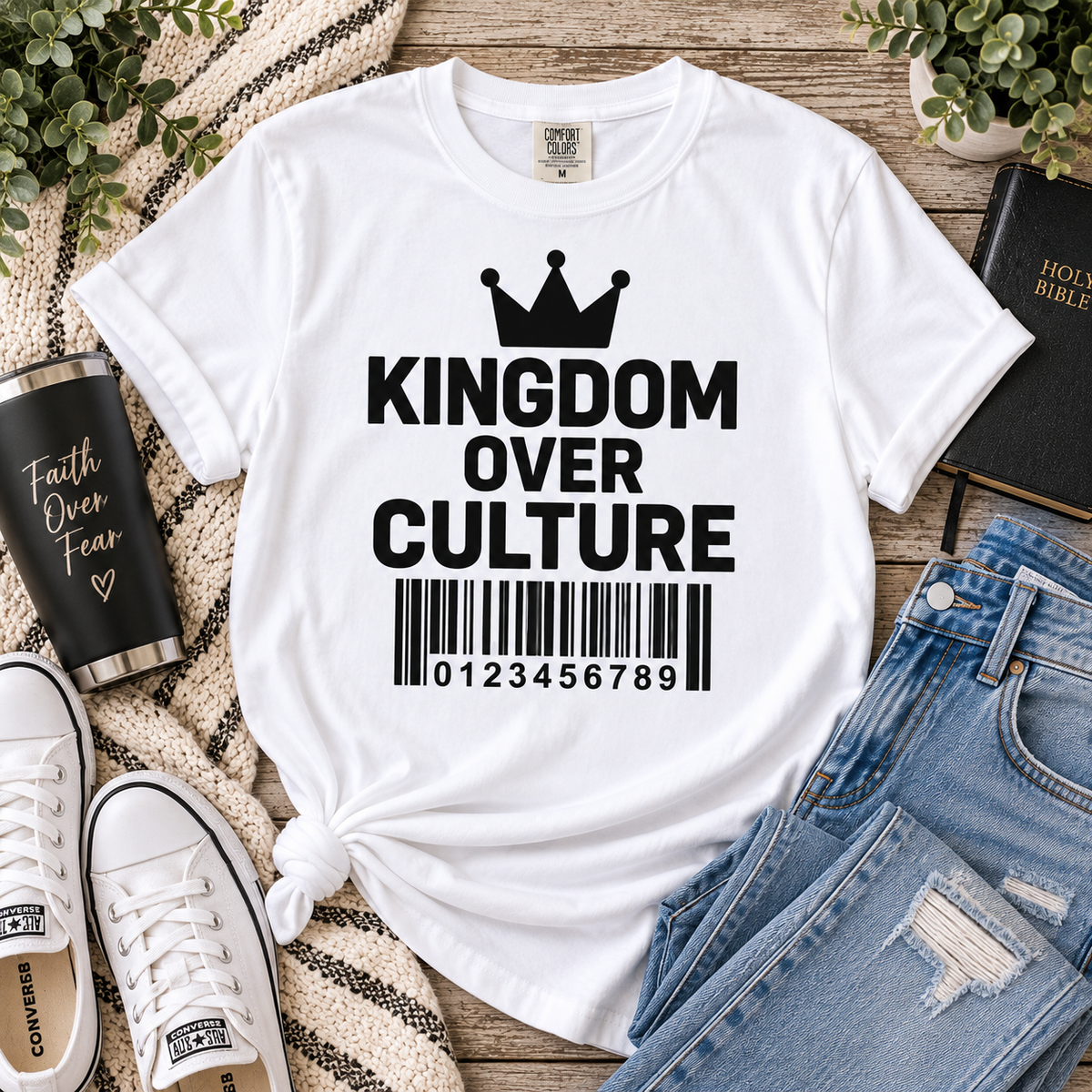 Kingdom Over Culture Unisex Barcode T-Shirt