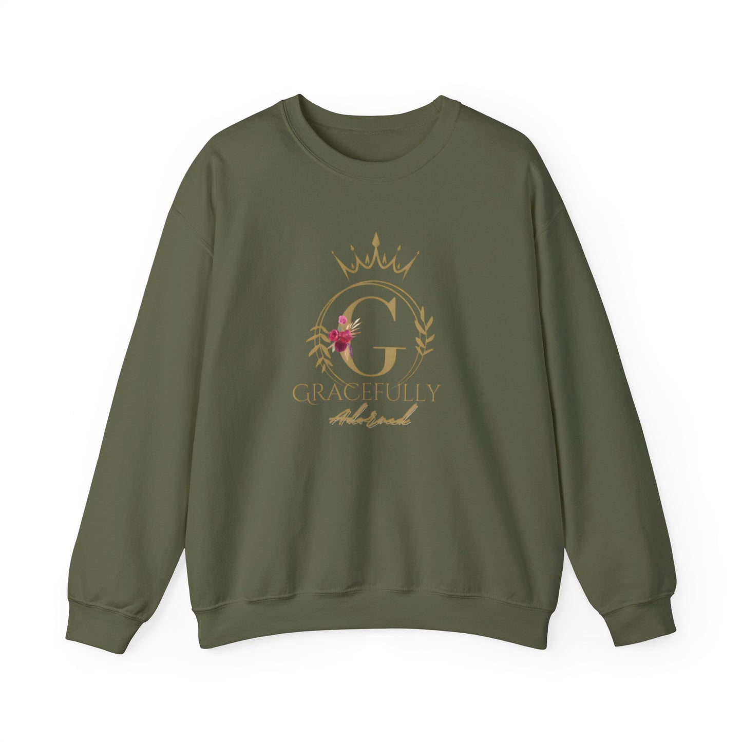 Gracefully Adorned Logo Sweatshirt – Floral Crown