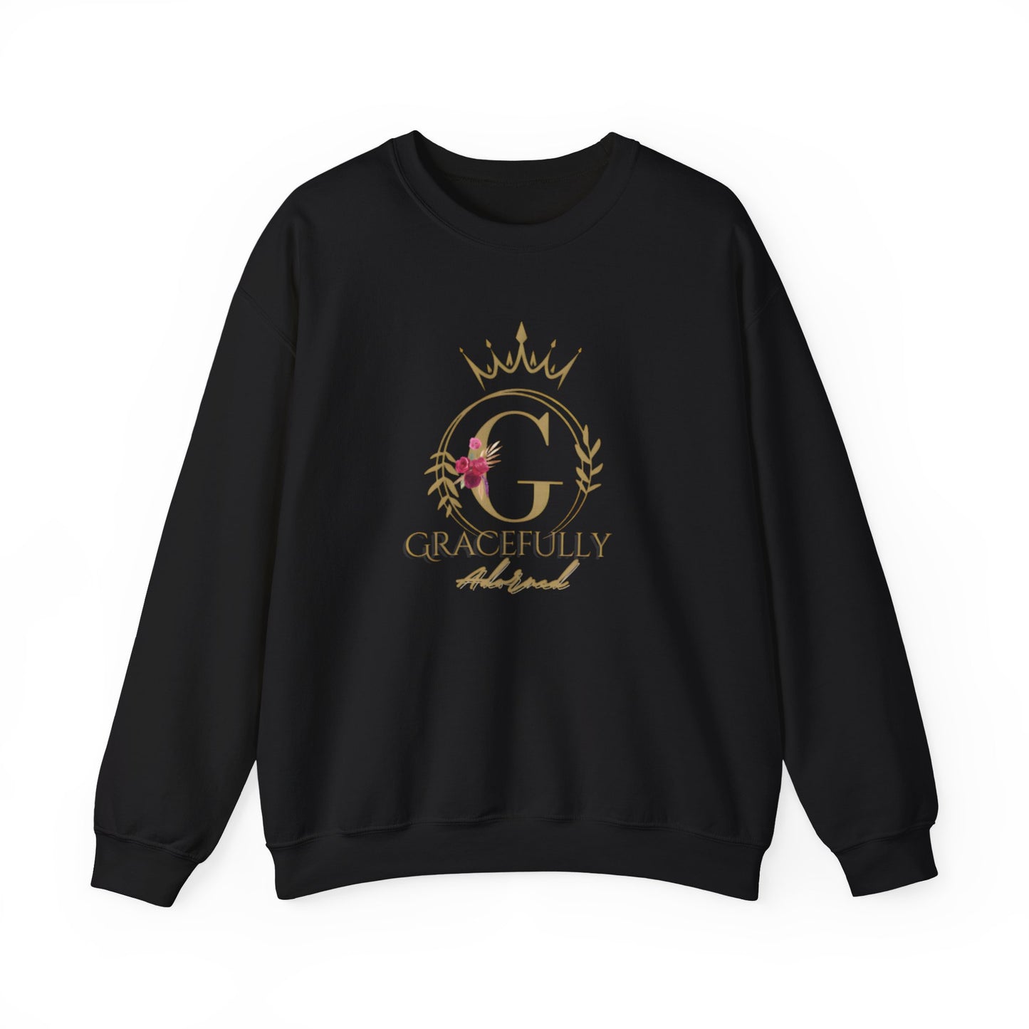 Gracefully Adorned Logo Sweatshirt – Floral Crown