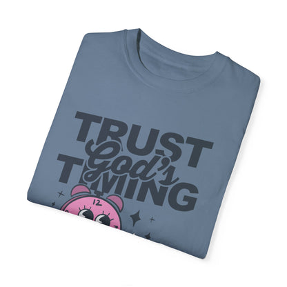 Trust God's Timing T-Shirt - Inspirational Clock Design 2 Peter 3:9