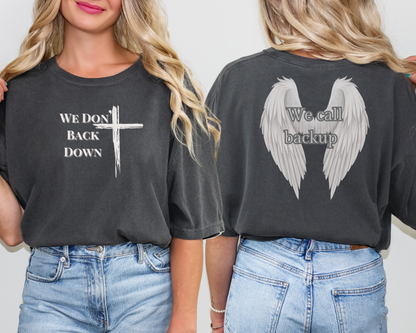 We Don’t Back Down Angel Wing Comfort Colors T-Shirt