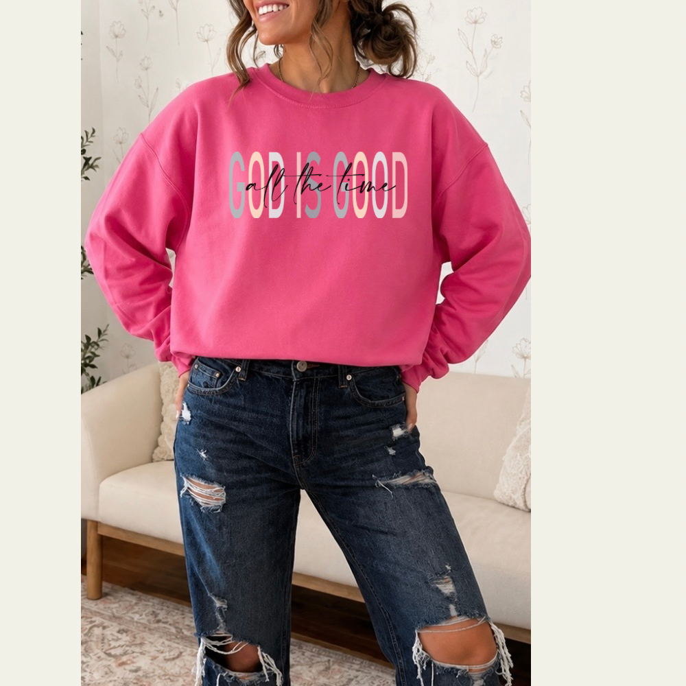 God Is the Good Sweatshirt — Inspirational Christian Crewneck