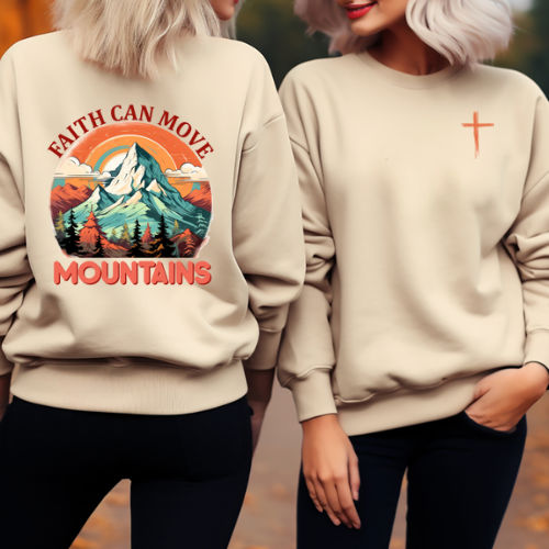 Faith Can Move Mountains Crewneck Sweatshirt