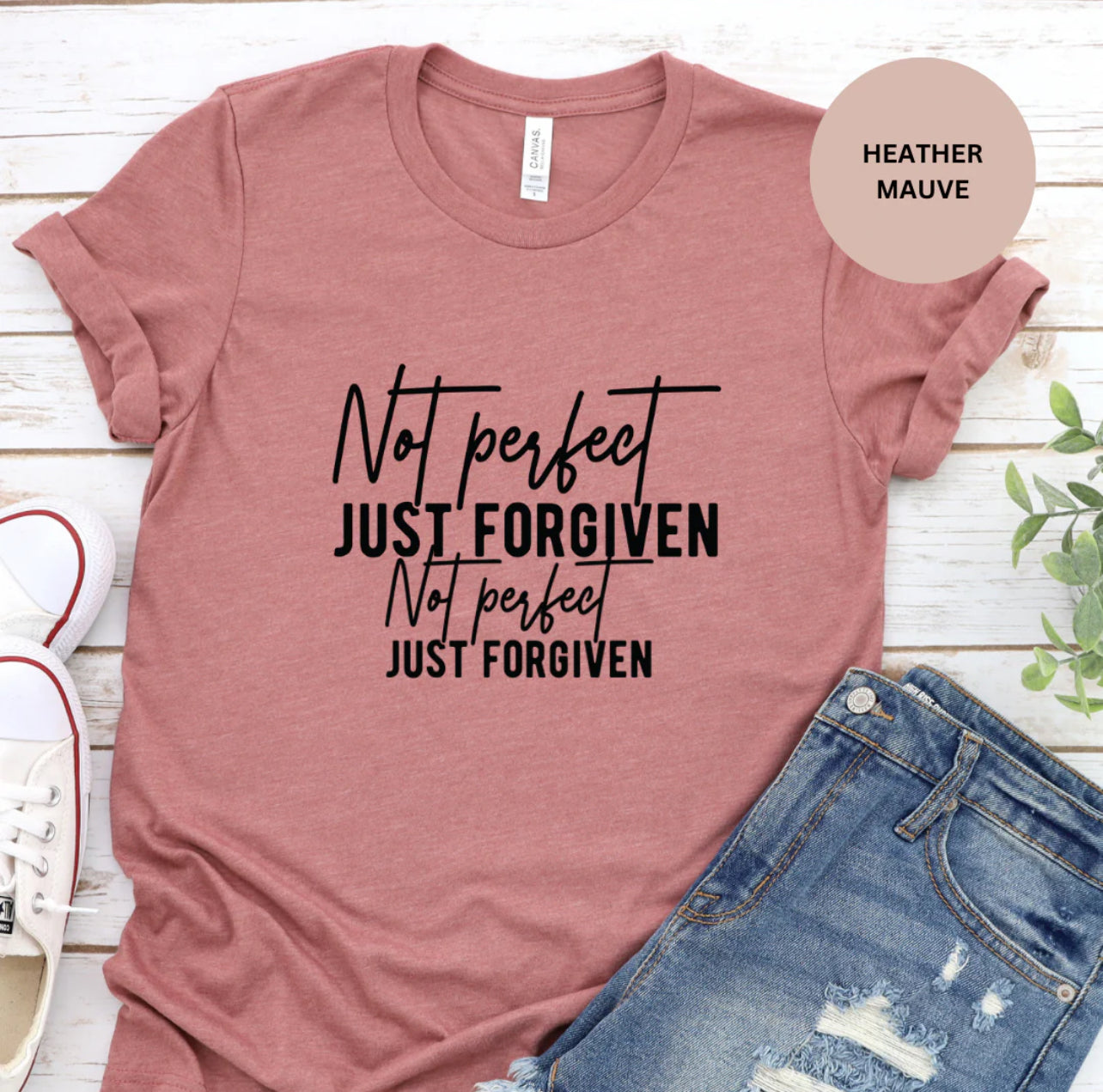 Not Perfect Just Forgiven Short Sleeve Tee