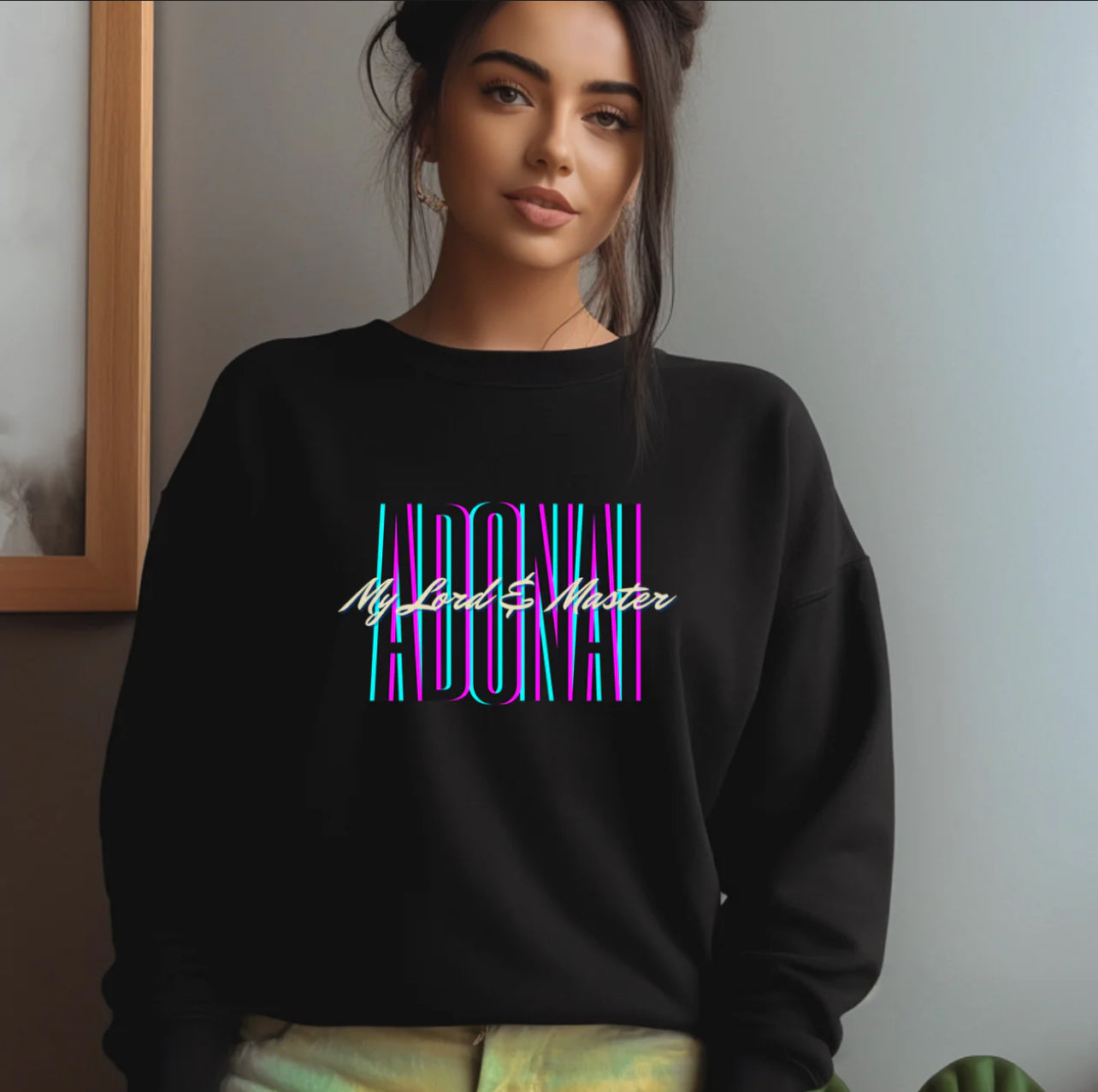 Adonai My Lord and Master Crew Neck Sweatshirt