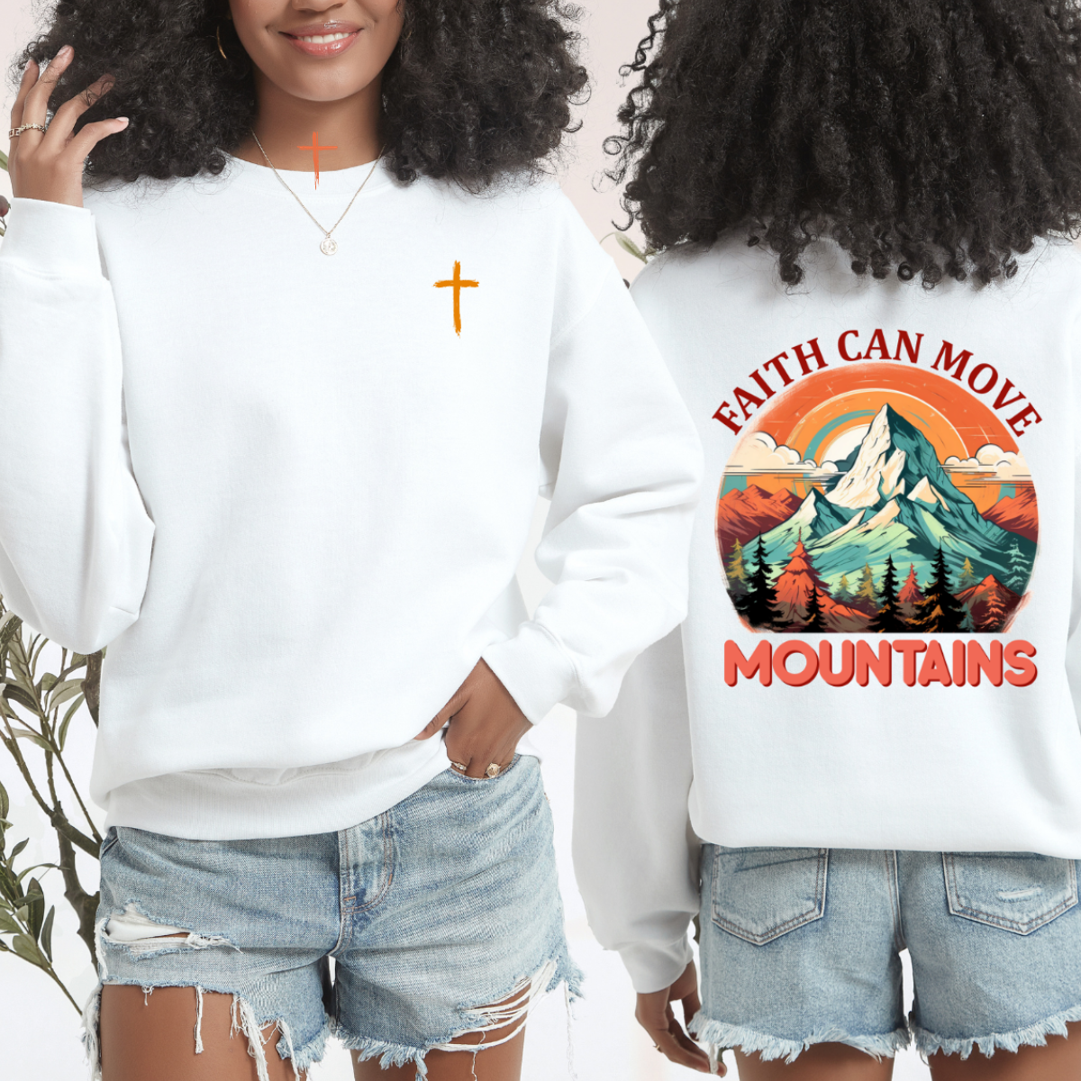 Faith Can Move Mountains Crewneck Sweatshirt